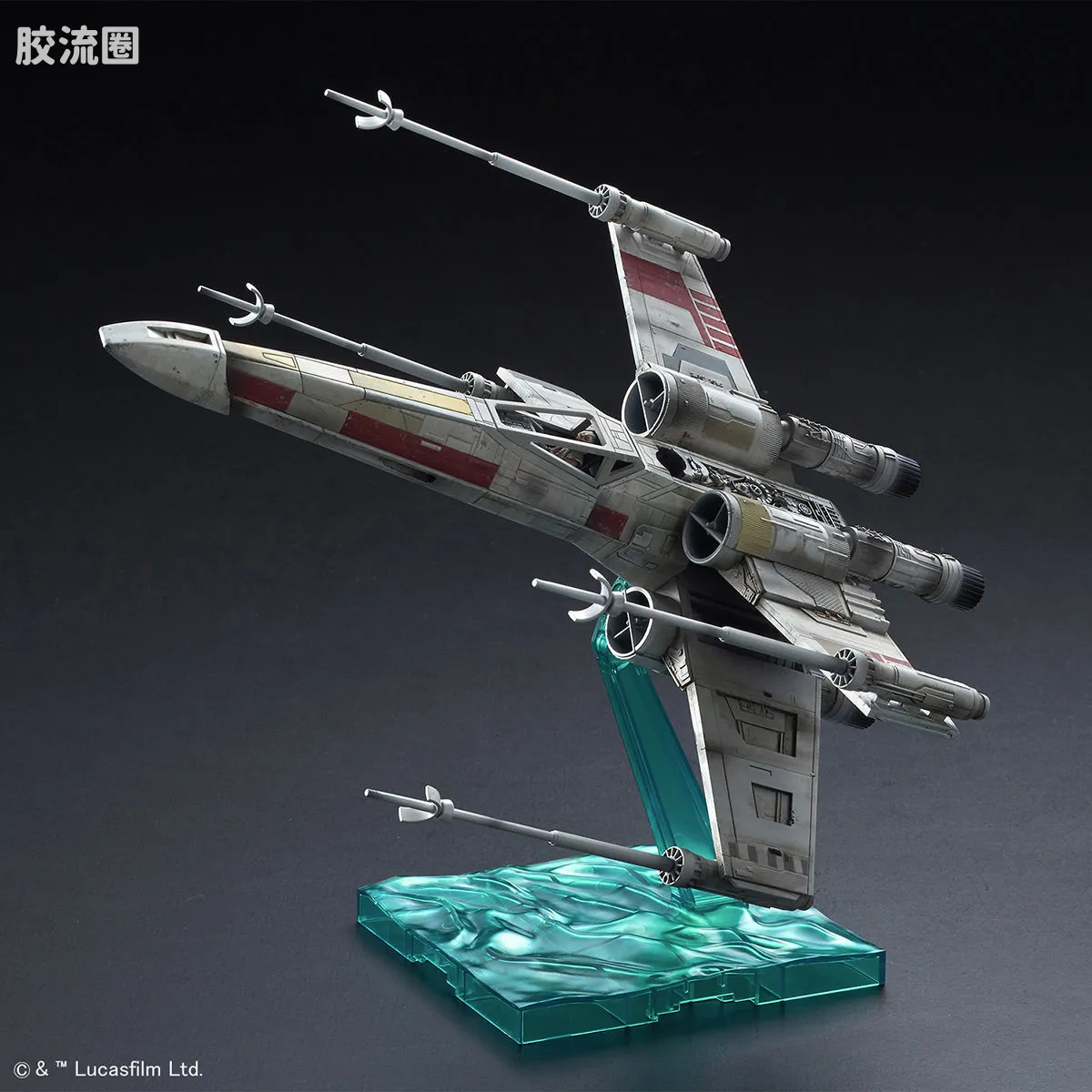 万代 星球大战系列拼装模型 载具系列 1/72 X翼星际战斗机 红色5号 - 图片