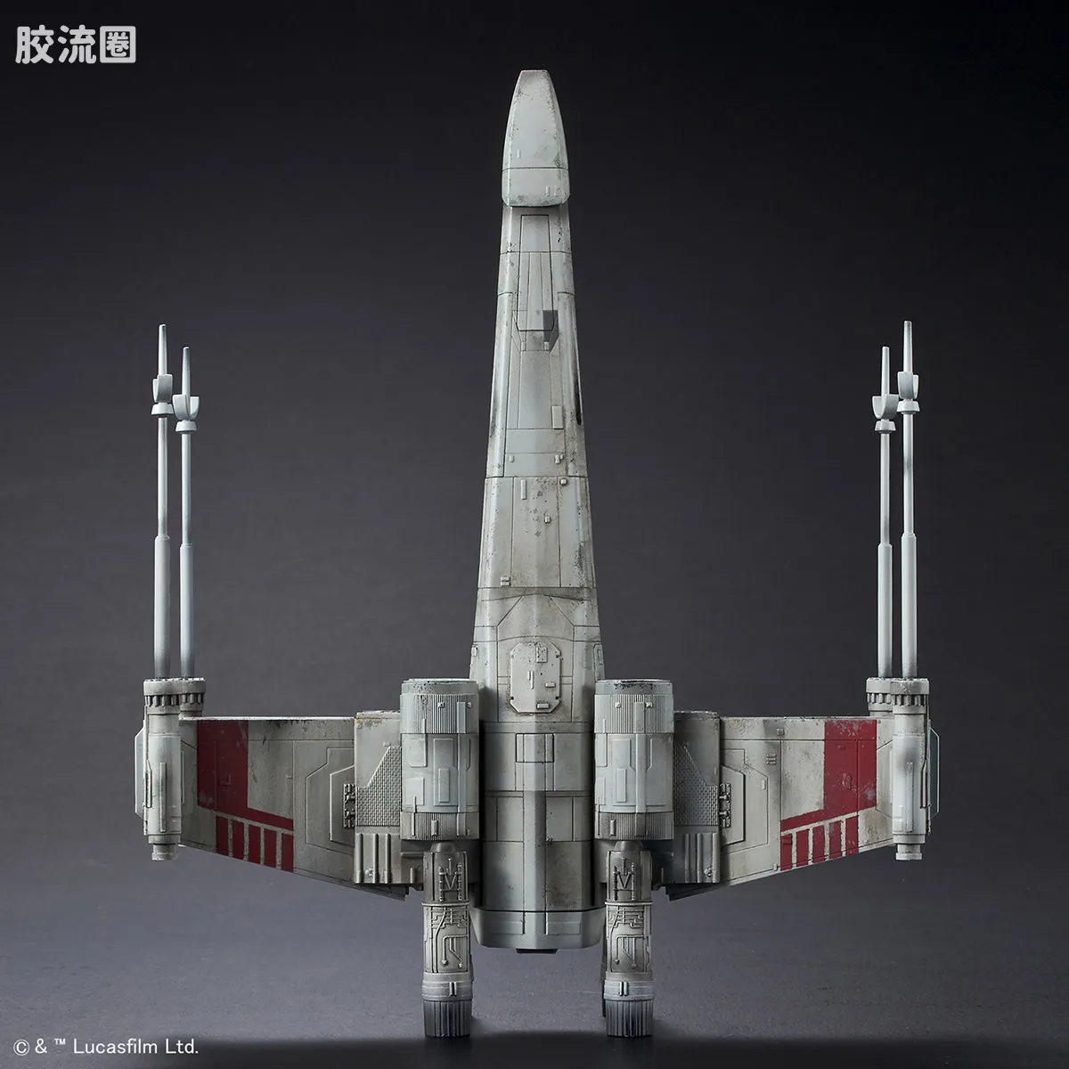万代 星球大战系列拼装模型 载具系列 1/72 X翼星际战斗机 红色5号 - 图片