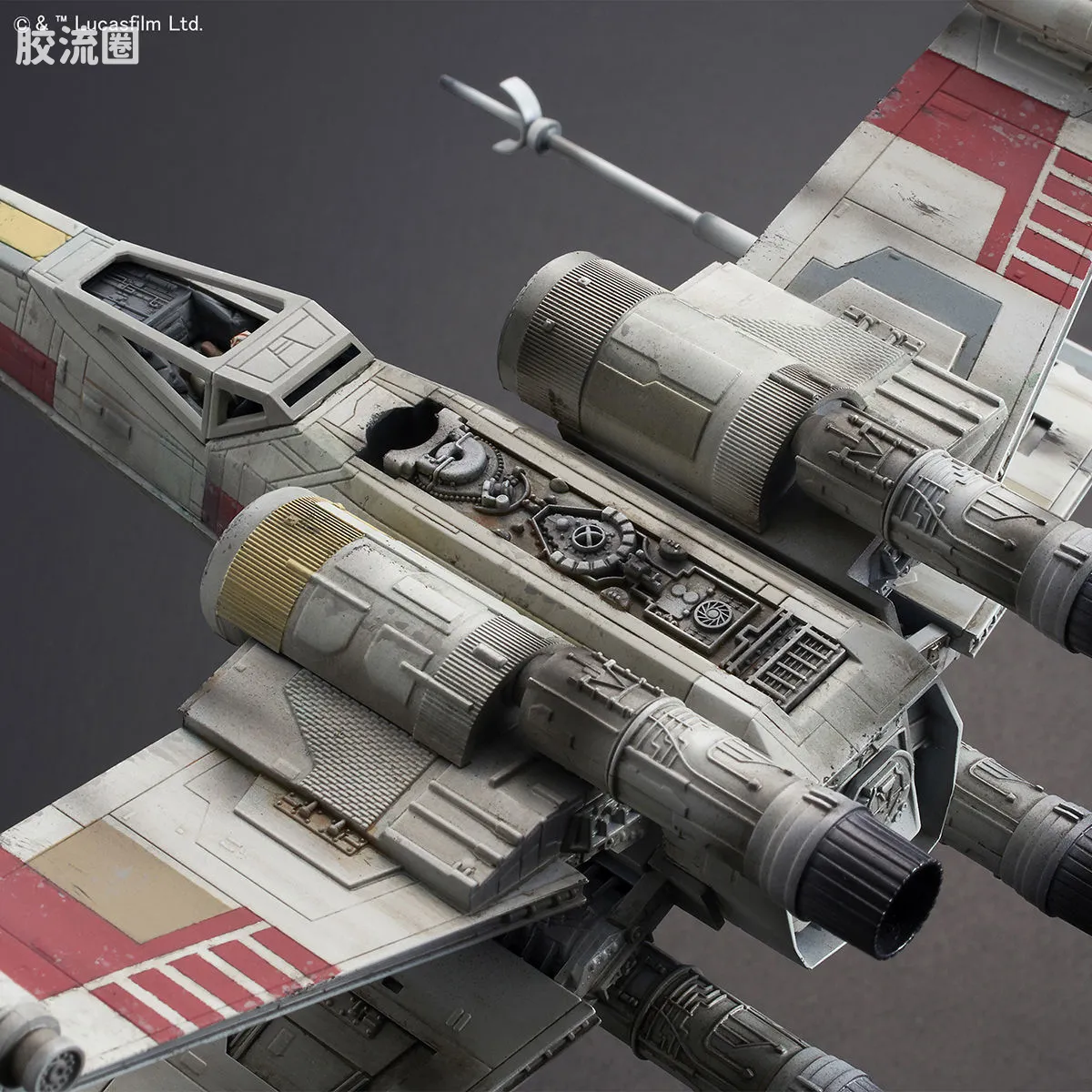 万代 星球大战系列拼装模型 载具系列 1/72 X翼星际战斗机 红色5号 - 图片