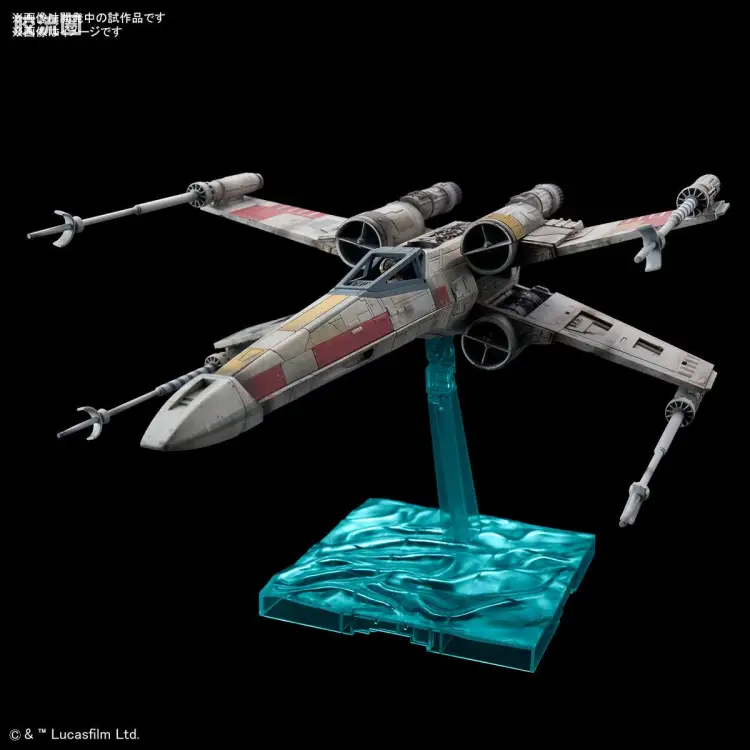 万代 星球大战系列拼装模型 载具系列 1/72 X翼星际战斗机 红色5号