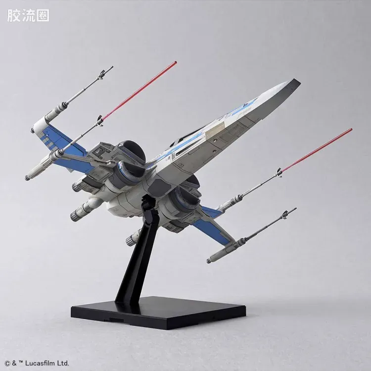 万代 星球大战系列拼装模型 载具系列 1/72 X翼战机 反抗军BLUE中队 - 图片