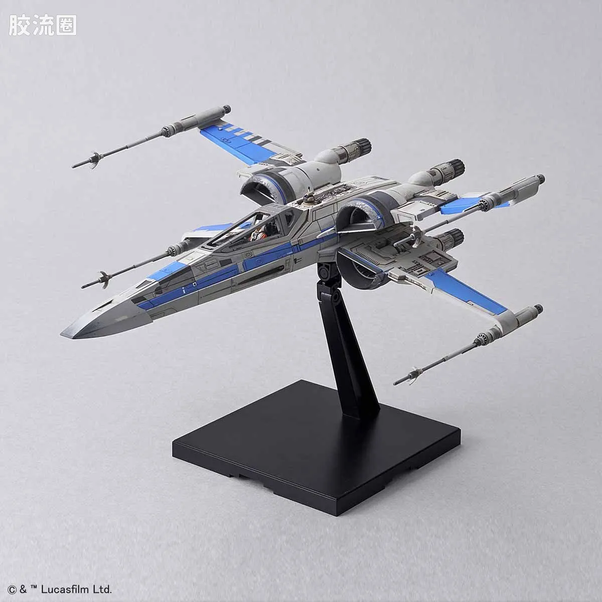 万代 星球大战系列拼装模型 载具系列 1/72 X翼战机 反抗军BLUE中队 - 图片