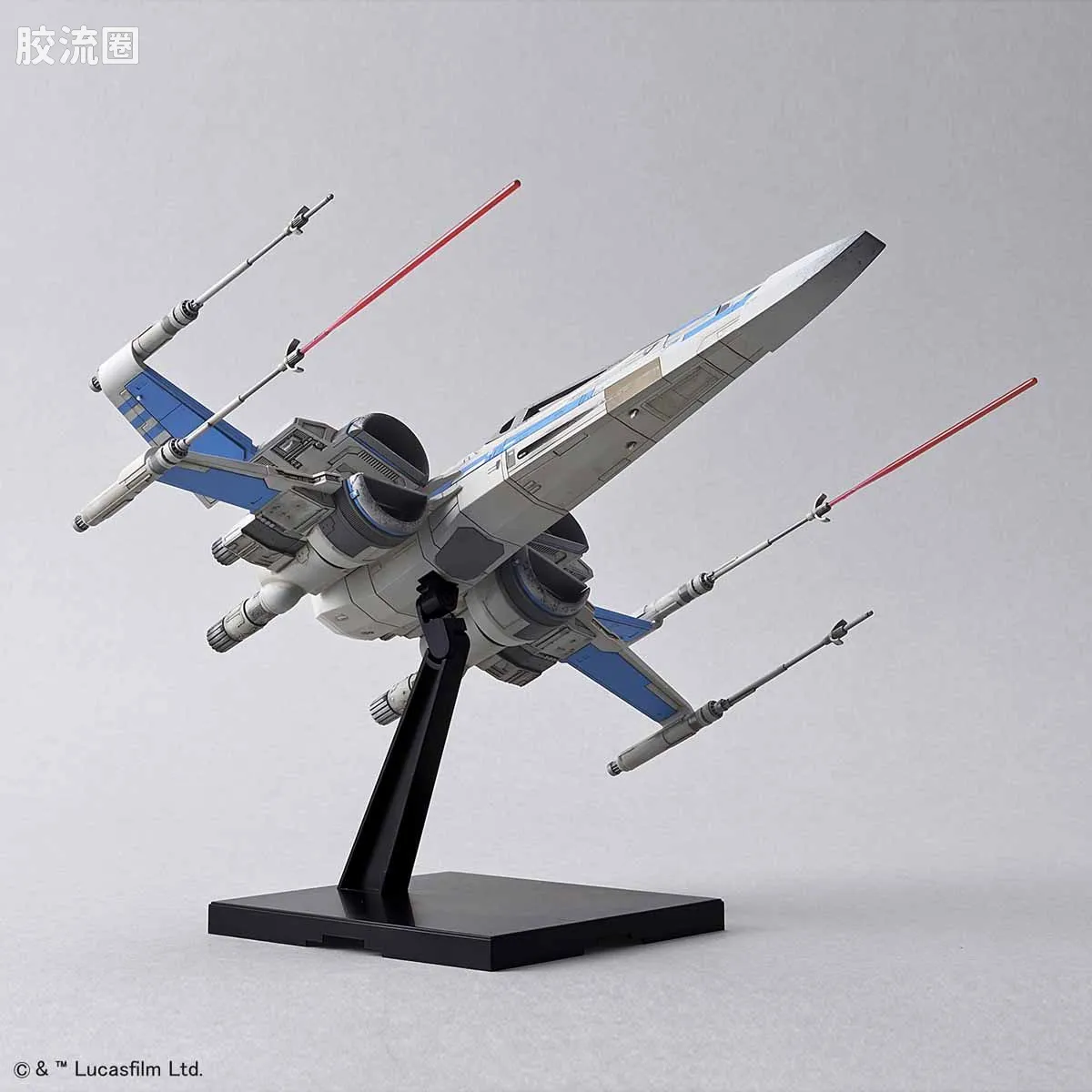 万代 星球大战系列拼装模型 载具系列 1/72 X翼战机 反抗军BLUE中队 - 图片