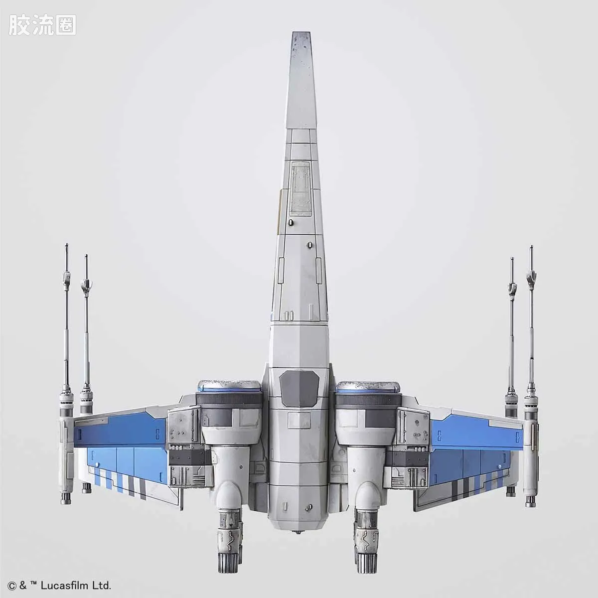 万代 星球大战系列拼装模型 载具系列 1/72 X翼战机 反抗军BLUE中队 - 图片