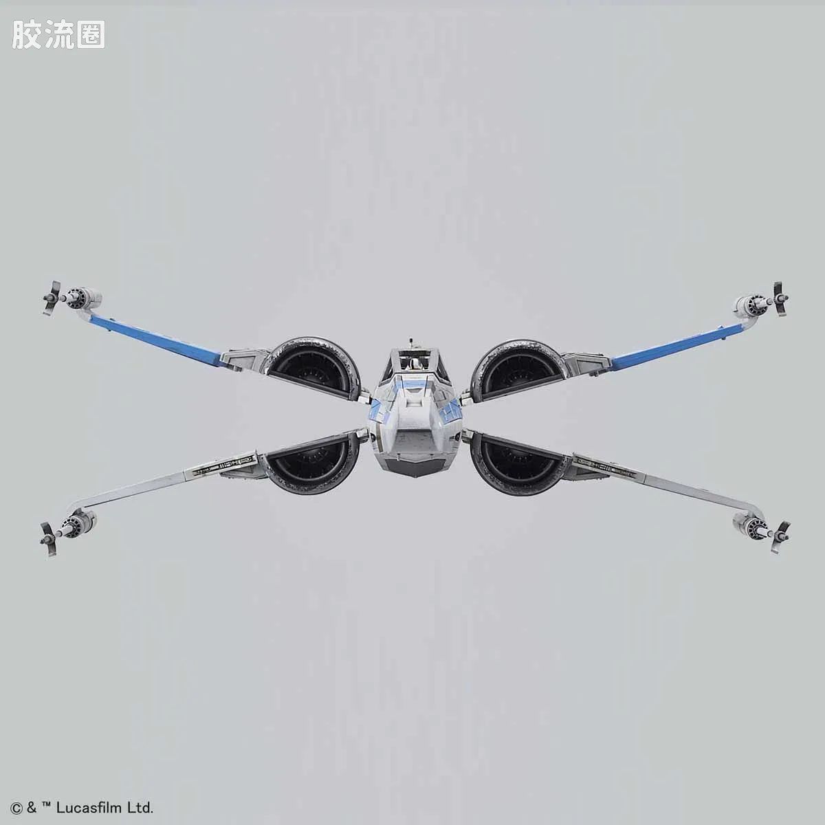 万代 星球大战系列拼装模型 载具系列 1/72 X翼战机 反抗军BLUE中队 - 图片