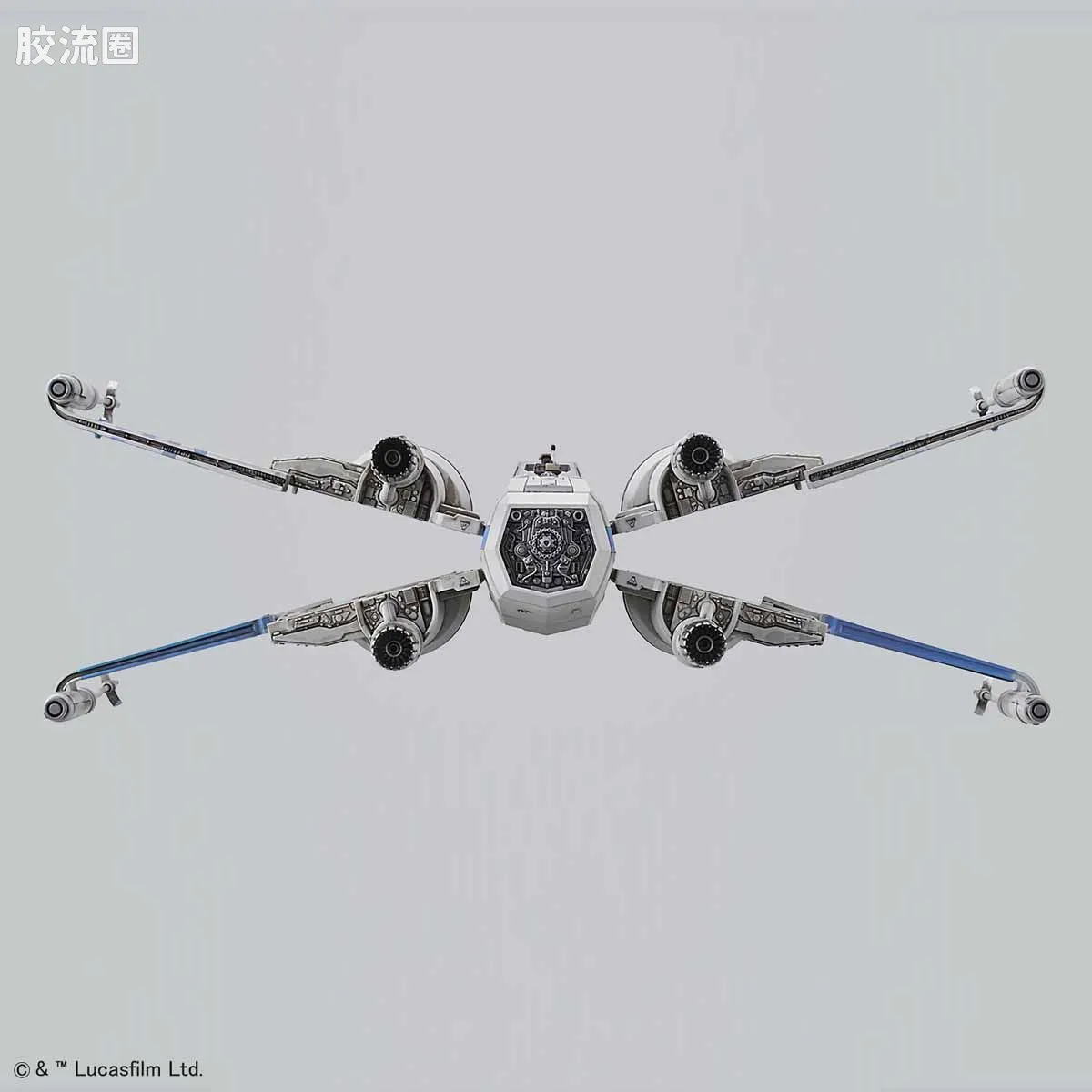 万代 星球大战系列拼装模型 载具系列 1/72 X翼战机 反抗军BLUE中队 - 图片