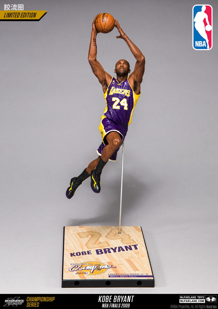 麦克法兰NBA篮球系列玩具 NBA球星 科比·布莱恩特 冠军系列 2009年