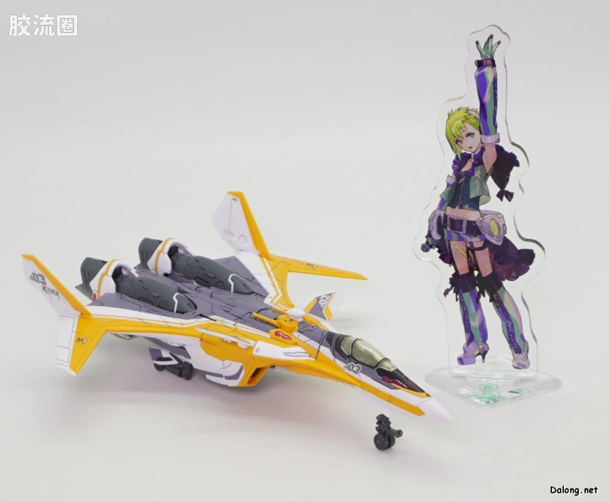 万代超时空要塞系列拼装模型 HG 1/100系列 HG 1/100 VF-31E SIEGFRIED (CHUCK MUSTANG USE) 豪华套装 - 图片