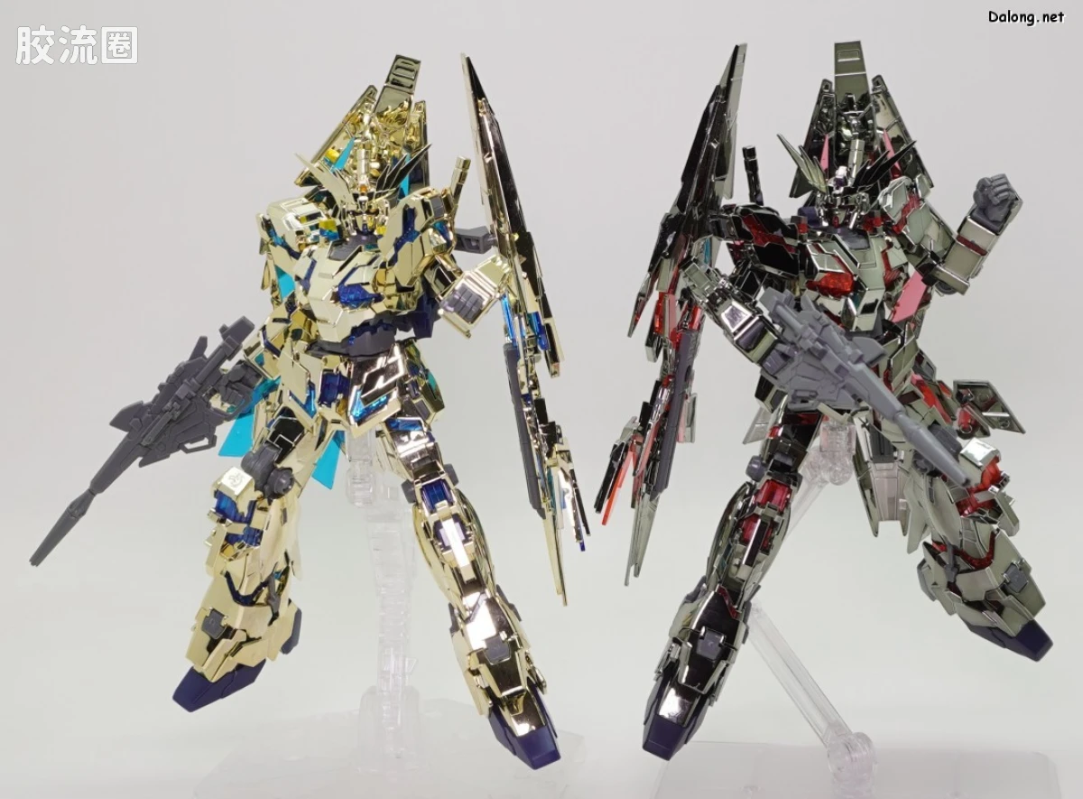 HGUC 其他限定版 独角兽高达3号机 菲尼克斯 (毁灭模式) 金银电镀套装 基地限定版 - 图片