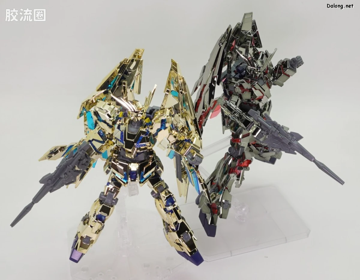 HGUC 其他限定版 独角兽高达3号机 菲尼克斯 (毁灭模式) 金银电镀套装 基地限定版 - 图片