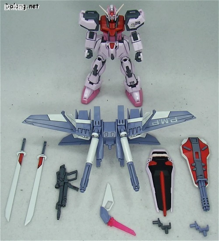 机动战士高达SEED HG SEED MSV 01 MBF-02+P202QX 强袭嫣红I.W.S.P. - 图片
