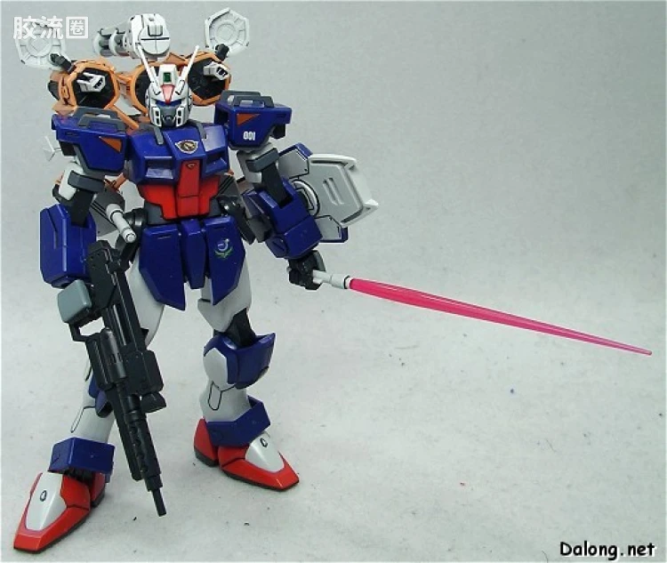 机动战士高达SEED HG SEED MSV 06 GAT-01A1+AQM/E-X04 105屠杀短剑+炮筒 - 图片