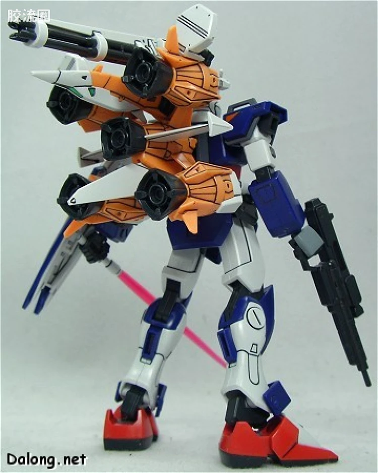 机动战士高达SEED HG SEED MSV 06 GAT-01A1+AQM/E-X04 105屠杀短剑+炮筒 - 图片