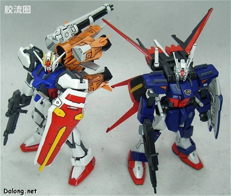 机动战士高达SEED HG SEED MSV 06 GAT-01A1+AQM/E-X04 105屠杀短剑+炮筒 - 图片