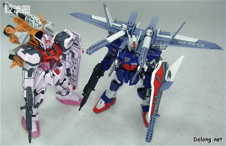 机动战士高达SEED HG SEED MSV 06 GAT-01A1+AQM/E-X04 105屠杀短剑+炮筒 - 图片