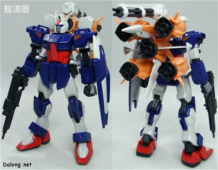 机动战士高达SEED HG SEED MSV 06 GAT-01A1+AQM/E-X04 105屠杀短剑+炮筒 - 图片