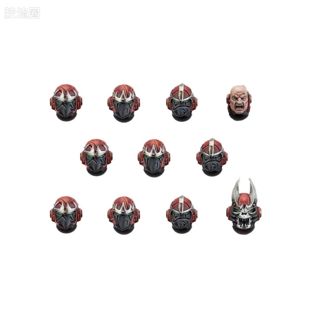 战锤：荷鲁斯之乱 Warhammer: The Horus Heresy Word Bearers 第十七军团 怀言者 2版 MkVI 头部升级改件