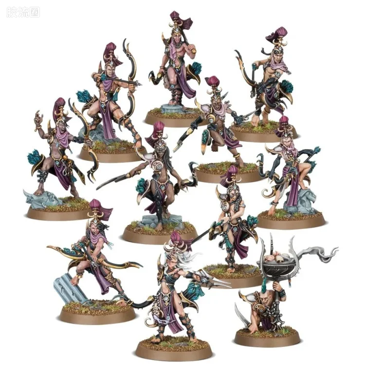 战锤：西格玛时代 Warhammer：Age of Sigmar Hedonites of Slaanesh 色孽欲魔 2版 极乐倒钩弓箭手
