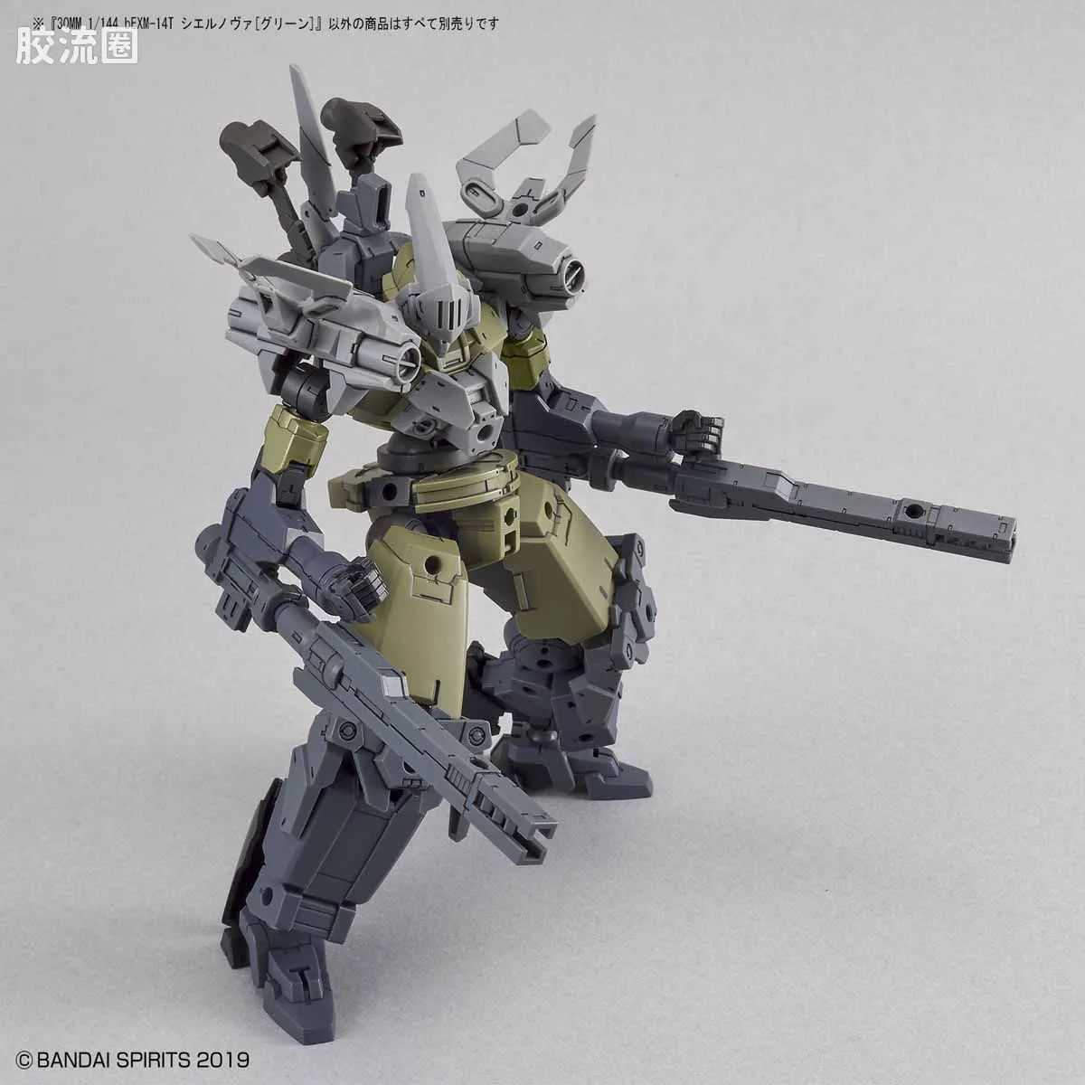 30MM 1/144 夏尔努瓦/Cielnova（拜隆军） 28 bEXM-14T 希尔诺瓦 绿色 - 图片