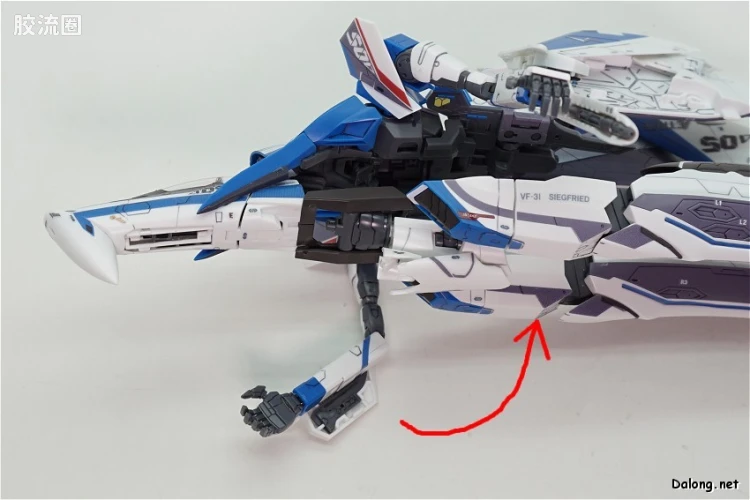 万代超时空要塞系列拼装模型 1比72 VF-31J 齐格弗里德(疾风机) - 图片
