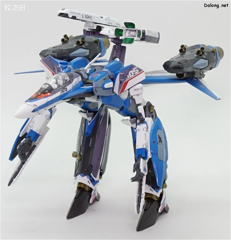 万代超时空要塞系列拼装模型 1比72 VF-31J 齐格弗里德(疾风机) 超级背包set - 图片