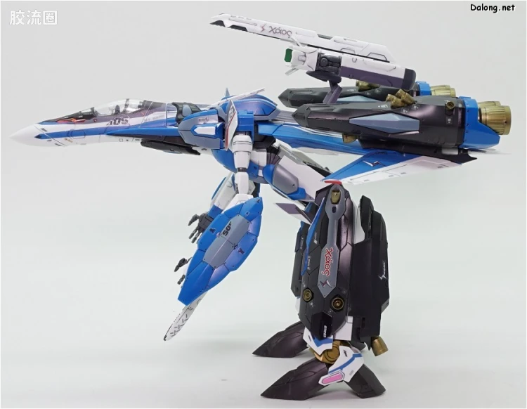 万代超时空要塞系列拼装模型 1比72 VF-31J 齐格弗里德(疾风机) 超级背包set - 图片
