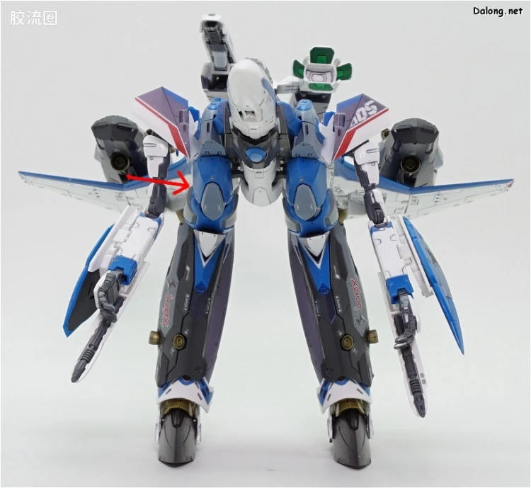万代超时空要塞系列拼装模型 1比72 VF-31J 齐格弗里德(疾风机) 超级背包set - 图片