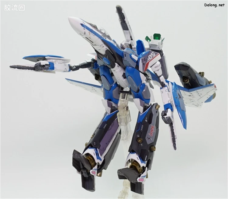 万代超时空要塞系列拼装模型 1比72 VF-31J 齐格弗里德(疾风机) 超级背包set - 图片