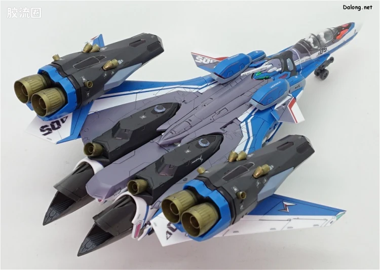 万代超时空要塞系列拼装模型 1比72 VF-31J 齐格弗里德(疾风机) 超级背包set - 图片
