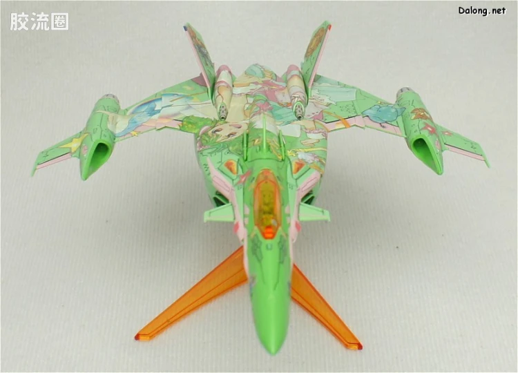 万代超时空要塞系列拼装模型 1比100不可变形 YF-29 兰花李痛机 - 图片
