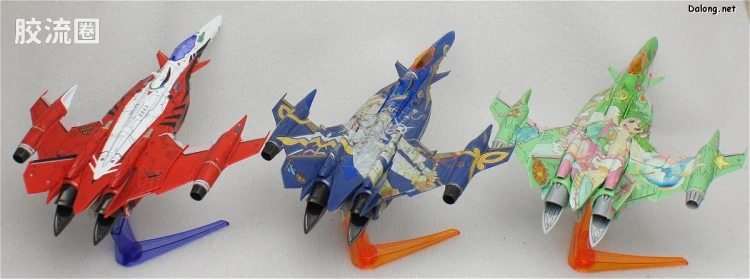 万代超时空要塞系列拼装模型 1比100不可变形 YF-29 兰花李痛机 - 图片