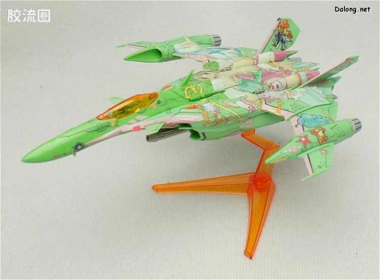 万代超时空要塞系列拼装模型 1比100不可变形 YF-29 兰花李痛机 - 图片
