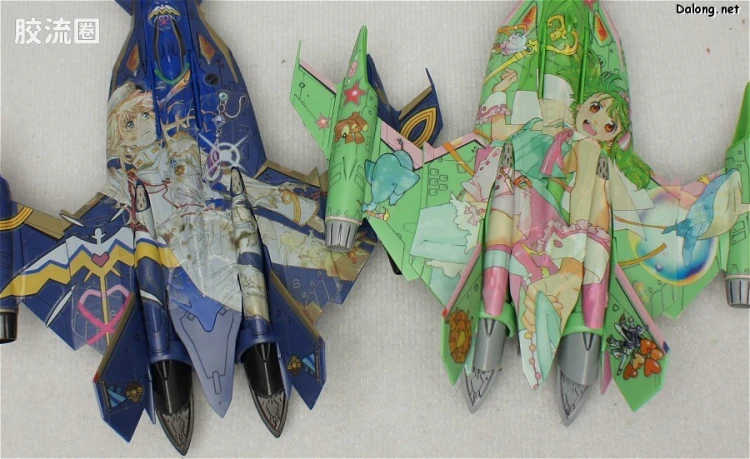 万代超时空要塞系列拼装模型 1比100不可变形 YF-29 兰花李痛机 - 图片