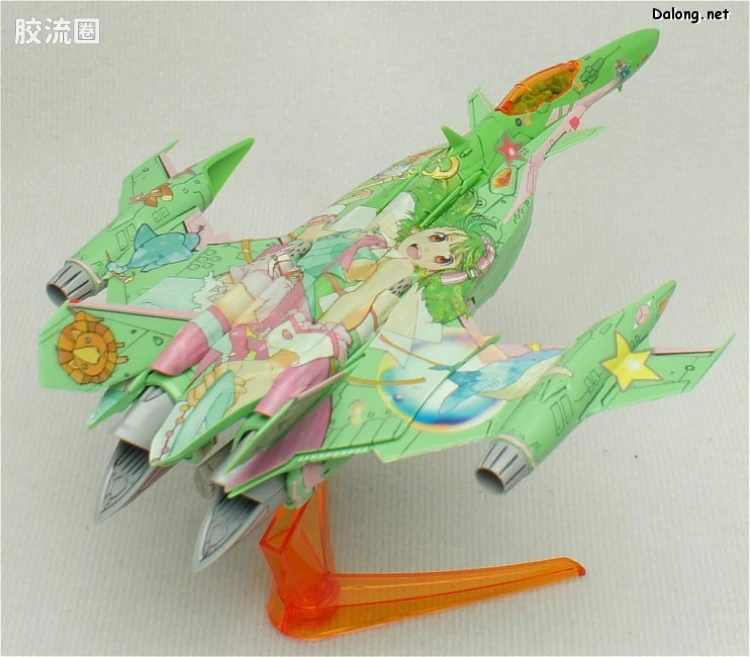 万代超时空要塞系列拼装模型 1比100不可变形 YF-29 兰花李痛机 - 图片