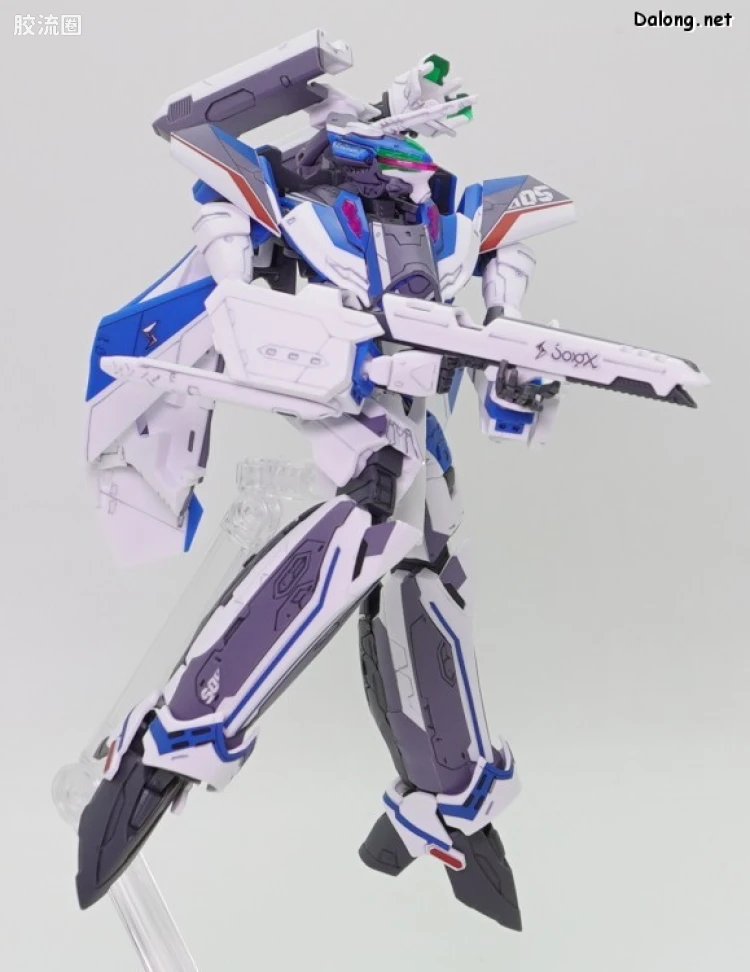 万代超时空要塞系列拼装模型 HG 1/100系列 VF-31J 齐格飞(疾风·因梅尔曼机) - 图片
