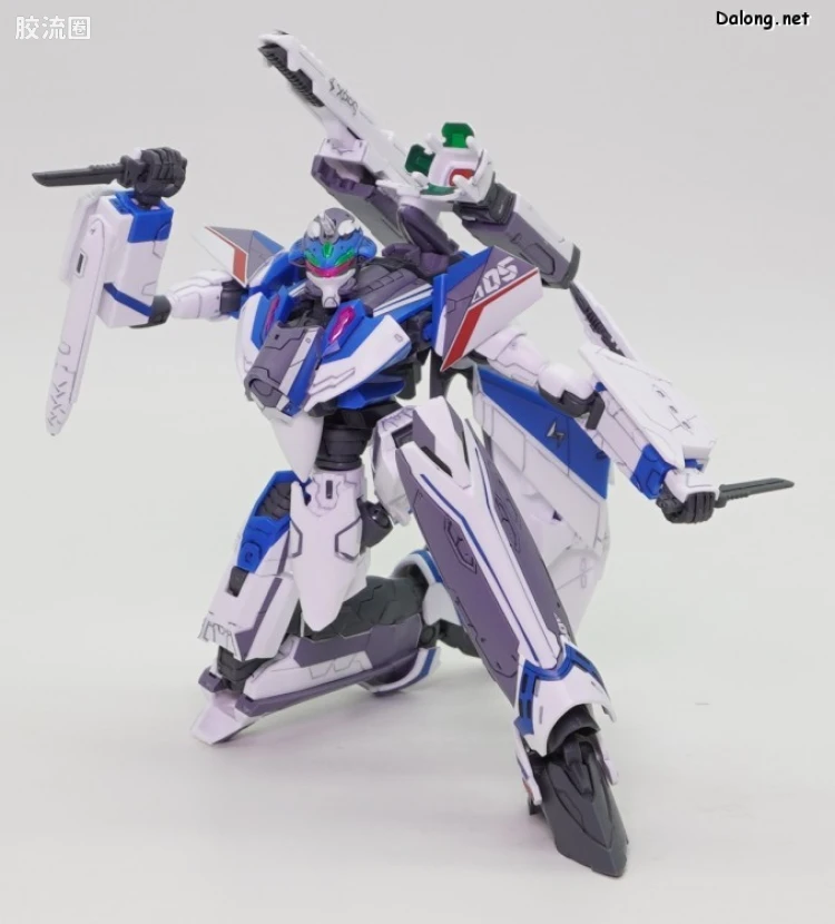 万代超时空要塞系列拼装模型 HG 1/100系列 VF-31J 齐格飞(疾风·因梅尔曼机) - 图片