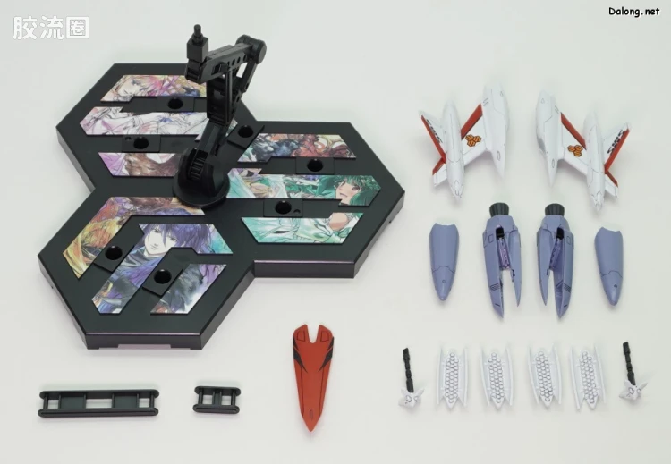 万代超时空要塞系列拼装模型 HG 1/100 网络限定版 YF-29 杜兰达尔女武神(早乙女·阿尔特机)扩张套装 - 图片