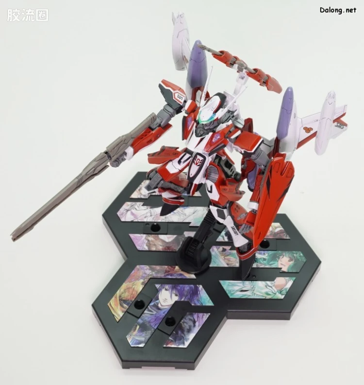万代超时空要塞系列拼装模型 HG 1/100 网络限定版 YF-29 杜兰达尔女武神(早乙女·阿尔特机)扩张套装 - 图片