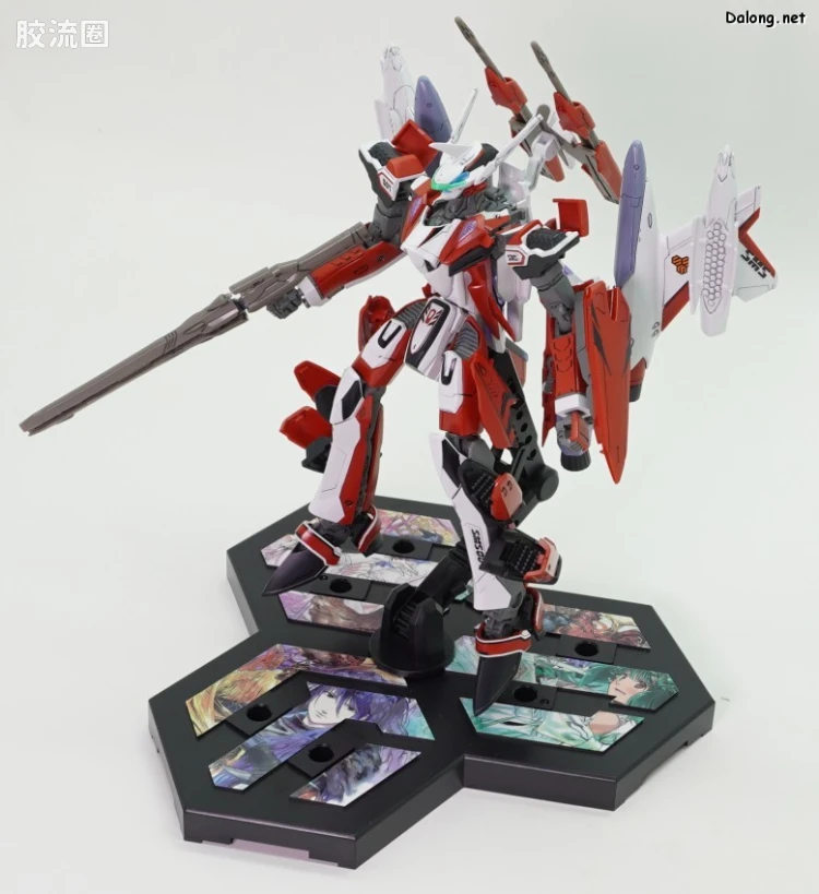 万代超时空要塞系列拼装模型 HG 1/100 网络限定版 YF-29 杜兰达尔女武神(早乙女·阿尔特机)扩张套装 - 图片