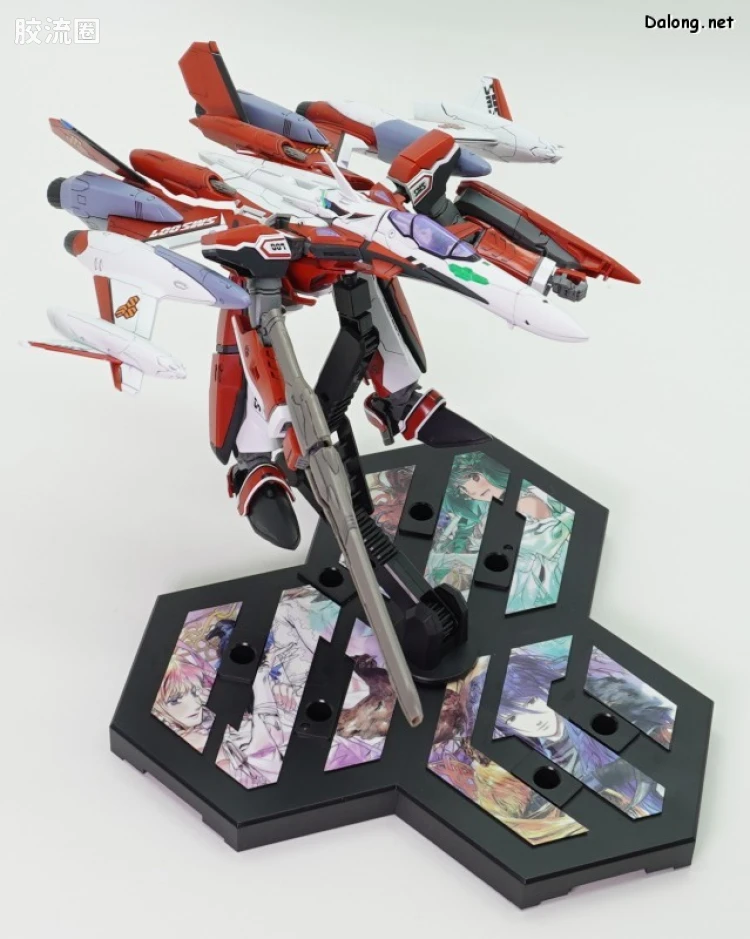 万代超时空要塞系列拼装模型 HG 1/100 网络限定版 YF-29 杜兰达尔女武神(早乙女·阿尔特机)扩张套装 - 图片