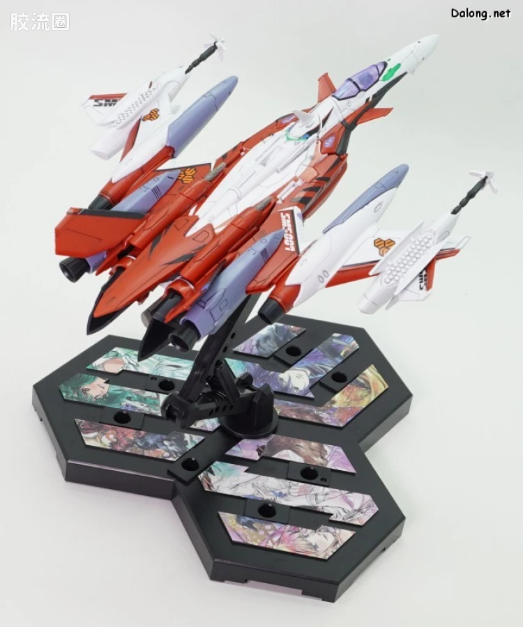 万代超时空要塞系列拼装模型 HG 1/100 网络限定版 YF-29 杜兰达尔女武神(早乙女·阿尔特机)扩张套装 - 图片