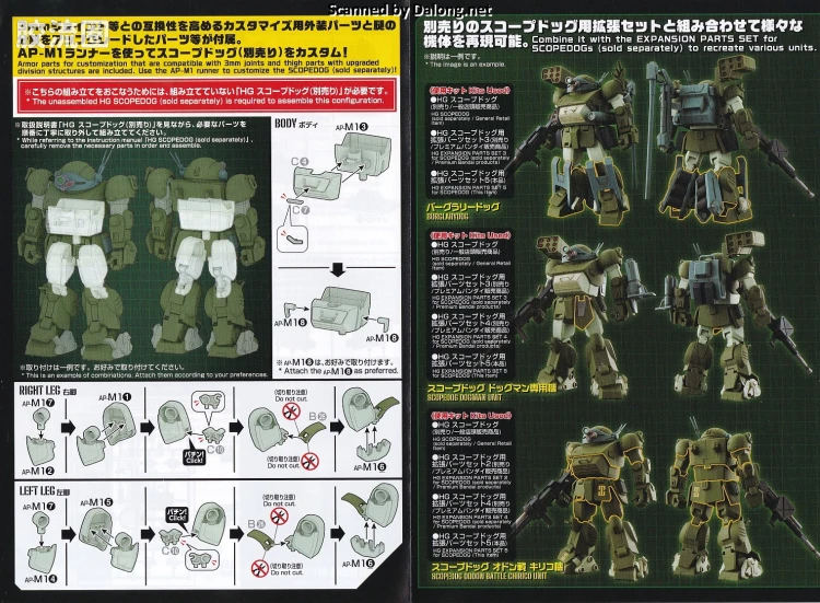 万代综合拼装模型系列 装甲骑兵 HG <装甲骑兵波多姆斯> 眼镜狗用扩张配件套装5 - 图片