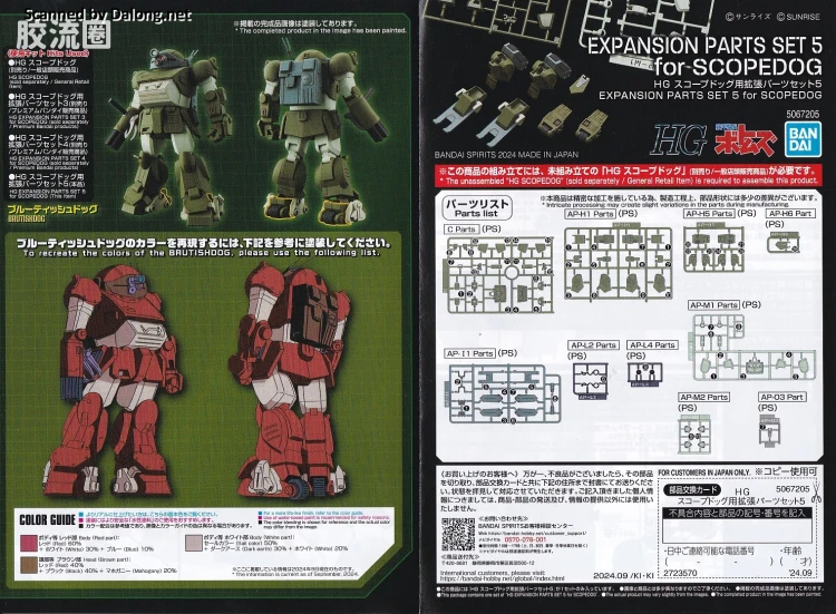 万代综合拼装模型系列 装甲骑兵 HG <装甲骑兵波多姆斯> 眼镜狗用扩张配件套装5 - 图片