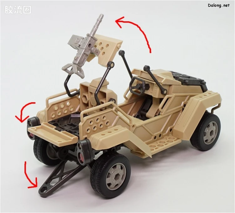 HEXA GEAR 六角机牙 第1世代六角机牙 支援扩展包003 沙滩车型沙漠色 - 图片