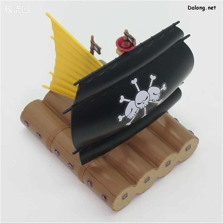 海贼王伟大的船收藏系列拼装模型 伟大的船 黑胡子海贼船 竹筏子 - 图片