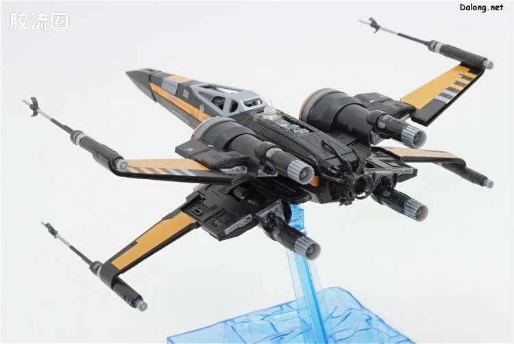 万代 星球大战系列拼装模型 载具系列 1/72 X翼战机 达默龙机 最后的绝地武士版 - 图片