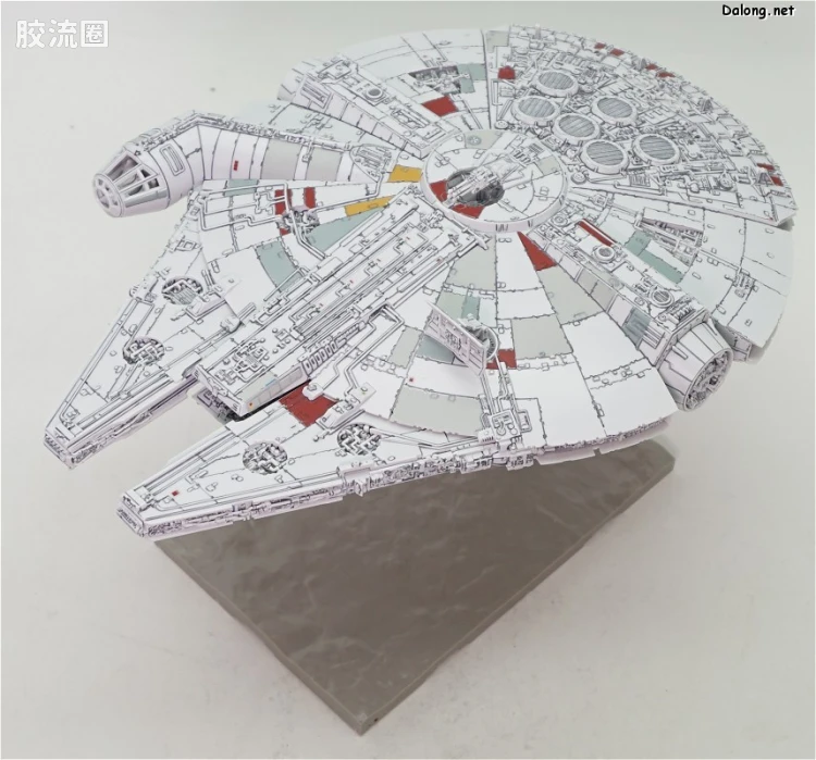 万代 星球大战系列拼装模型 载具系列 1/144 千年隼 最后的绝地武士版 - 图片