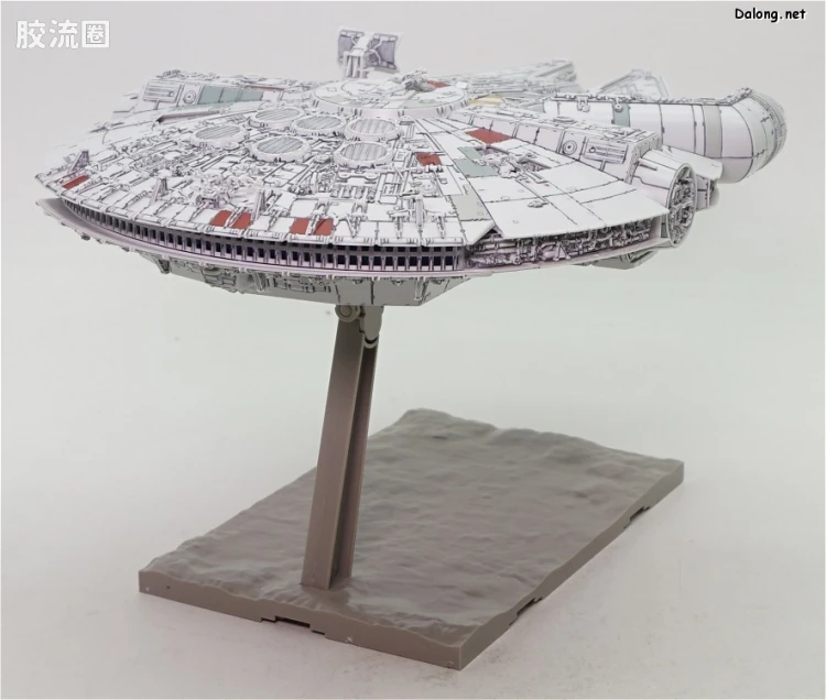 万代 星球大战系列拼装模型 载具系列 1/144 千年隼 最后的绝地武士版 - 图片