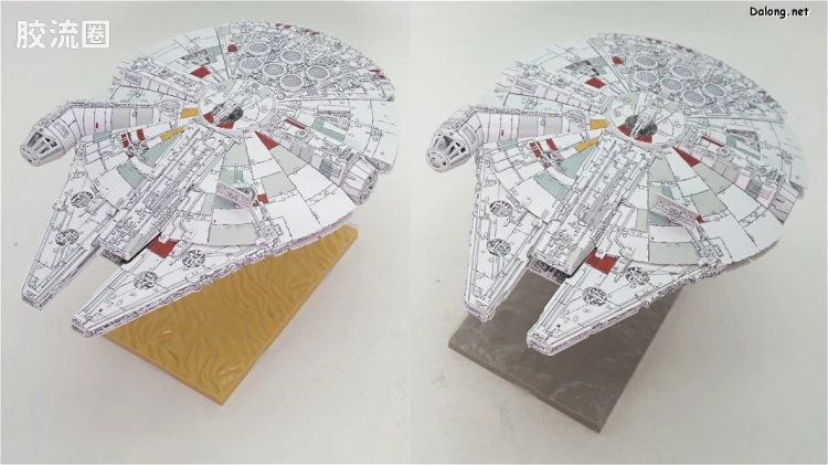 万代 星球大战系列拼装模型 载具系列 1/144 千年隼 最后的绝地武士版 - 图片