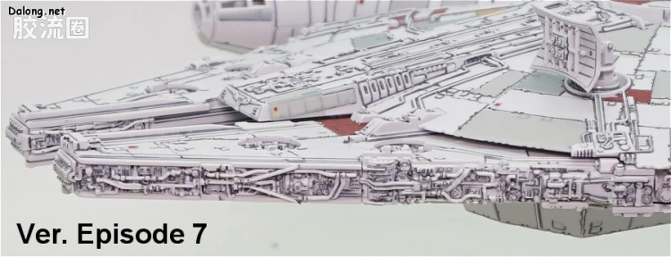 万代 星球大战系列拼装模型 载具系列 1/144 千年隼 最后的绝地武士版 - 图片